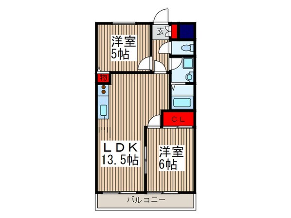 フィオレッタ武蔵野の物件間取画像